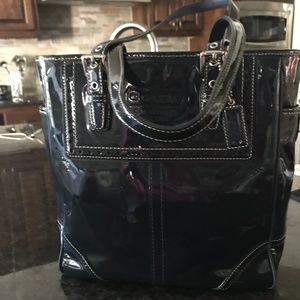 Navy Coach Tote Bag